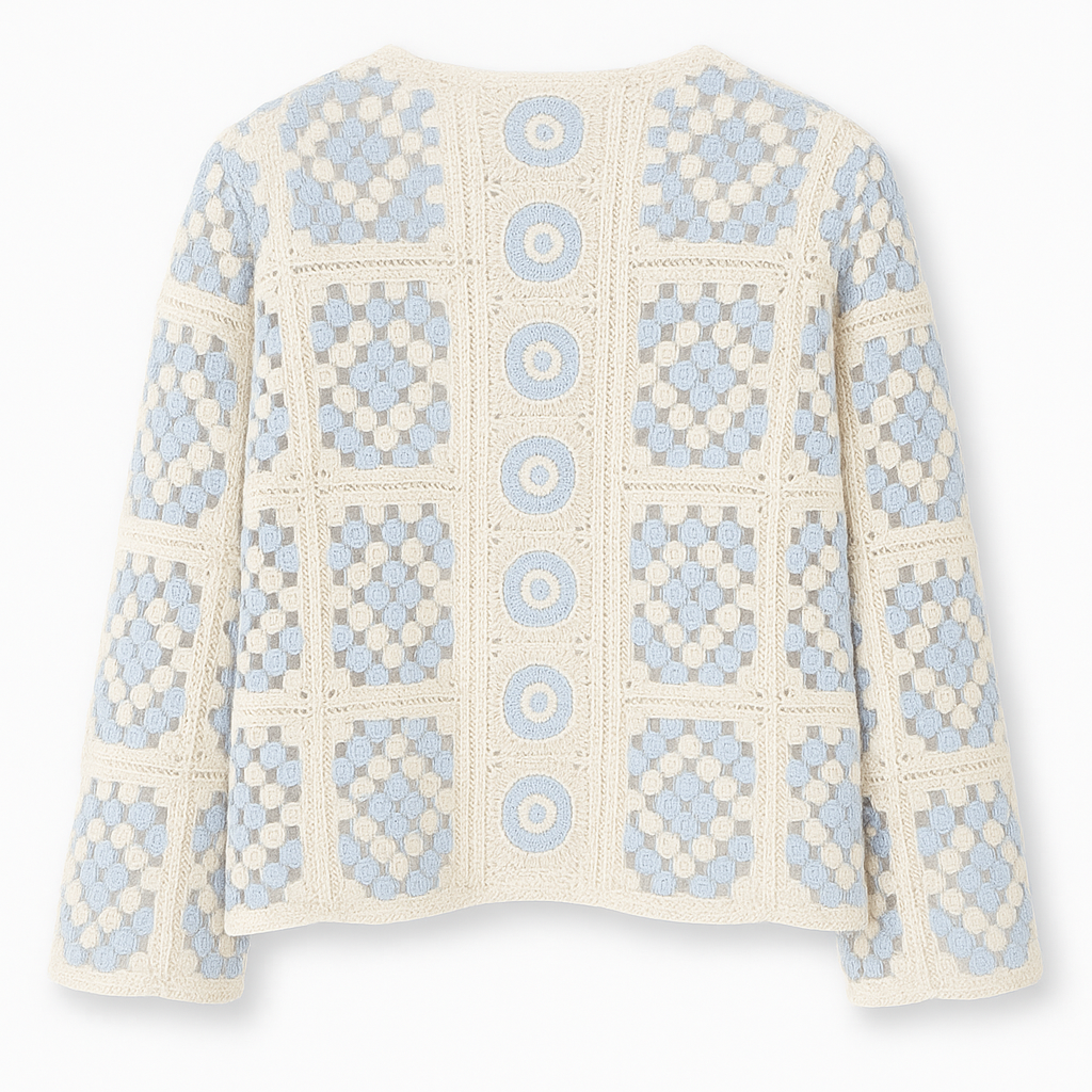 Gilet en crochet – Bleu