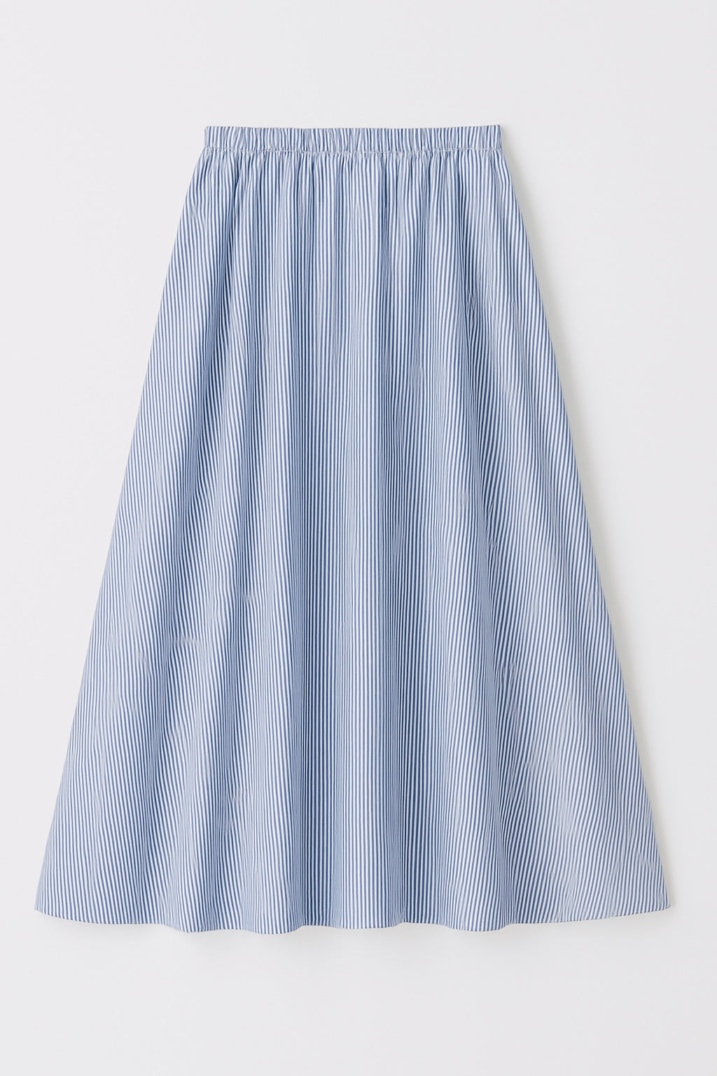 Jupe popeline à rayures – Bleu foncé