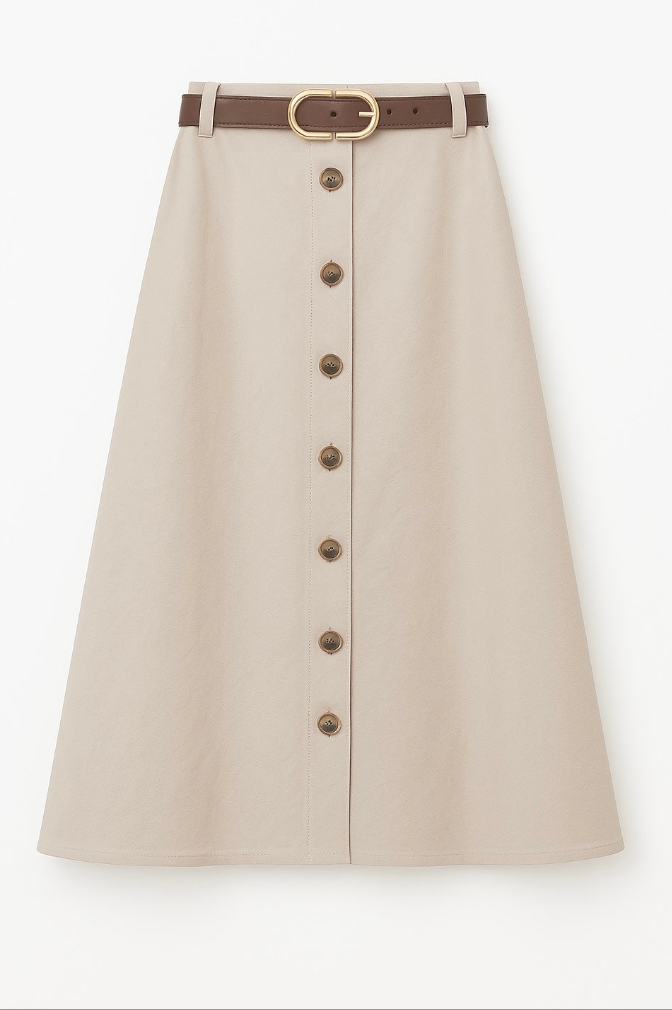 Jupe lin small - Cream